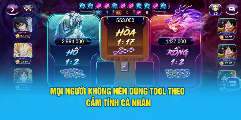 Không dùng tool hack theo cảm tính cá nhân